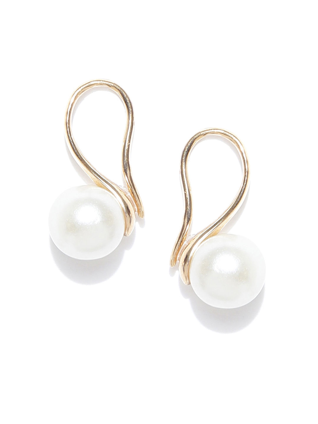 OOMPH Gold Tone White Pearls Minimal 
