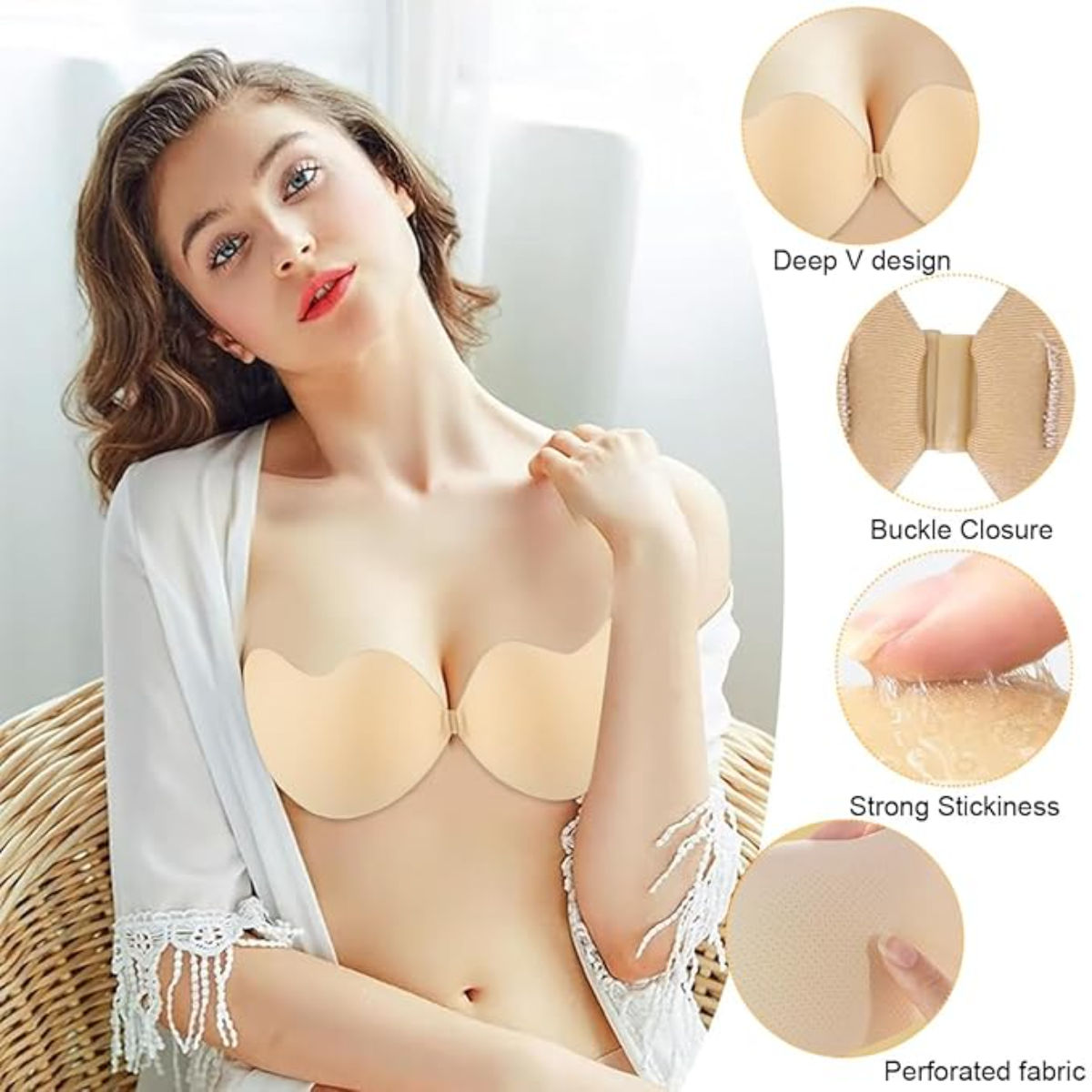 Sticky Bra Inserts Reusable Double Sided - Adhesive Push Up Pads For Backless Dresses & Swimwear Reusable Push Up Pads Sticky Bra Inserts Reusable Double Sided - Adhesive Push Up Pads For Backless Dresses & Swimwear Reusable Push Up Pads