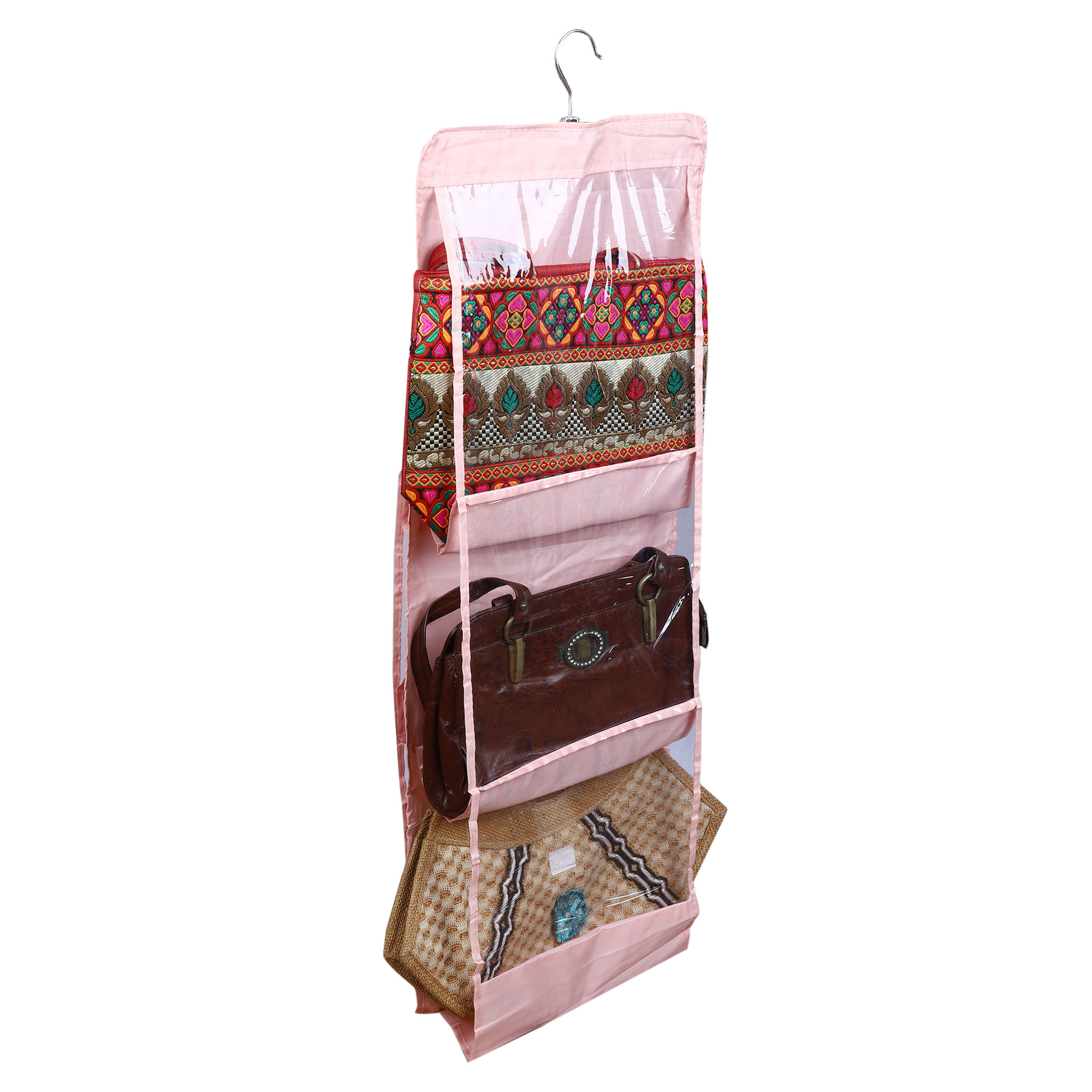 1pc Handbag Storage Organizer, 8 Pockets Transparent Hanging Bag Holder For  Bedroom, Closet, Dormitory, Dustproof, Multilayer, Double-Sided | SHEIN USA