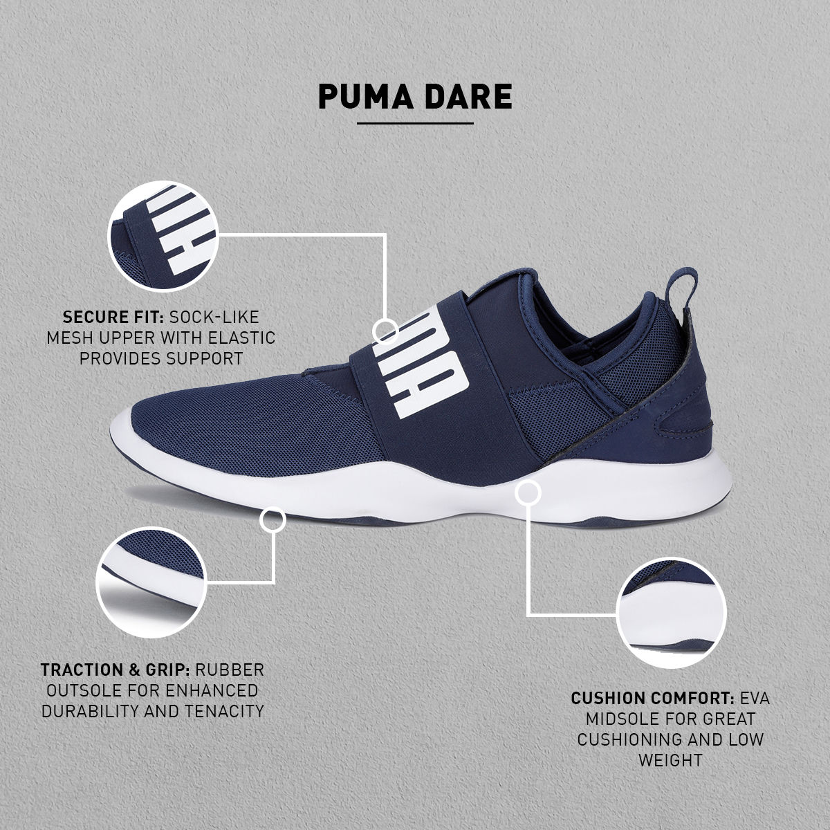 Buy Puma Unisex Adult Dare Shoes (Grey_4 UK) at Amazon.in