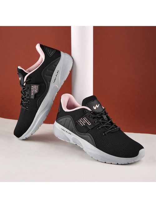 Campus Claire Black Running Shoes For Women (UK 7) (UK 7)