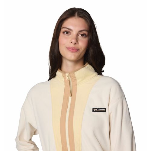 Columbia Womens Beige Backbowl Ii Full Zip Fleece Jacket (L)