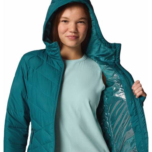 Heavenly Columbia Bomber Jacket Womens Buy Columbia Womens Teal Omni-Heat Reflective Heavenly Hooded Jacket Online
