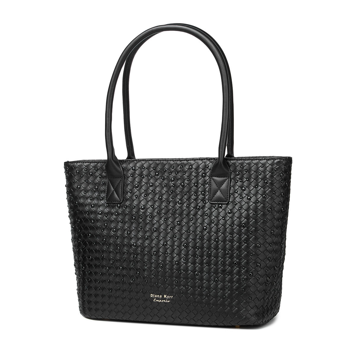 Buy Diana Korr Sugar Plum Emporio Black Tote Bag for Women Online