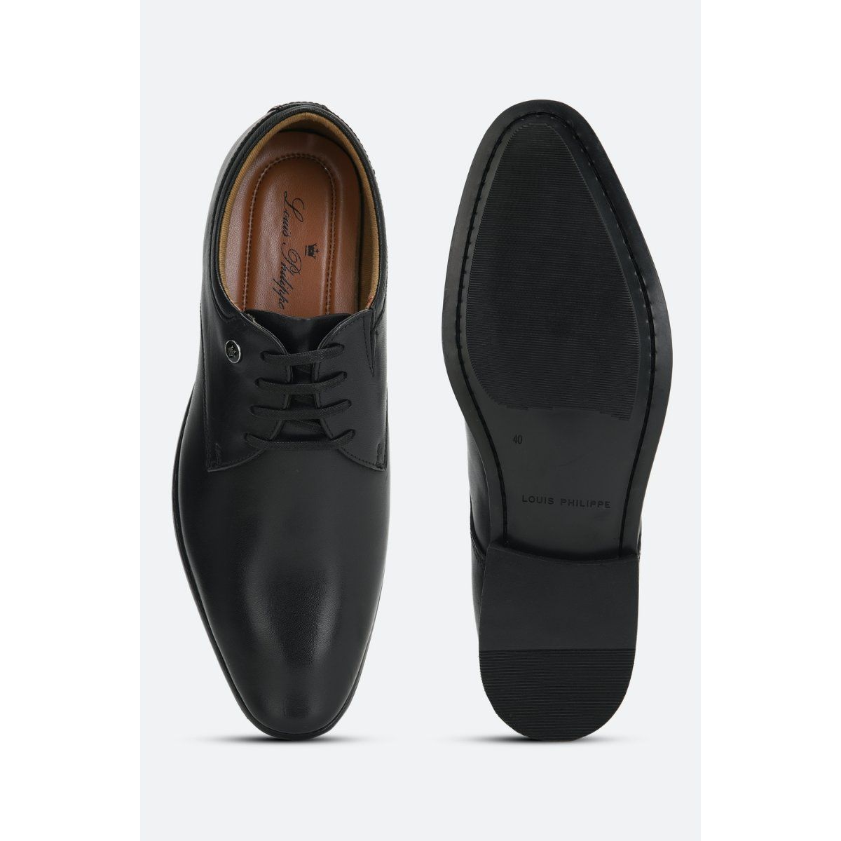 Louis philippe shoes black on sale formal