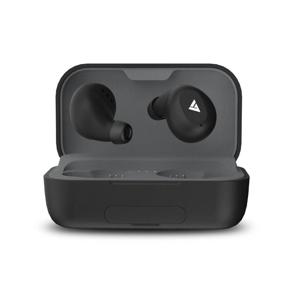 Boult Audio Airbass Powerbuds True Wireless Earbuds With Mic & Magnetic Charging Case (Black)