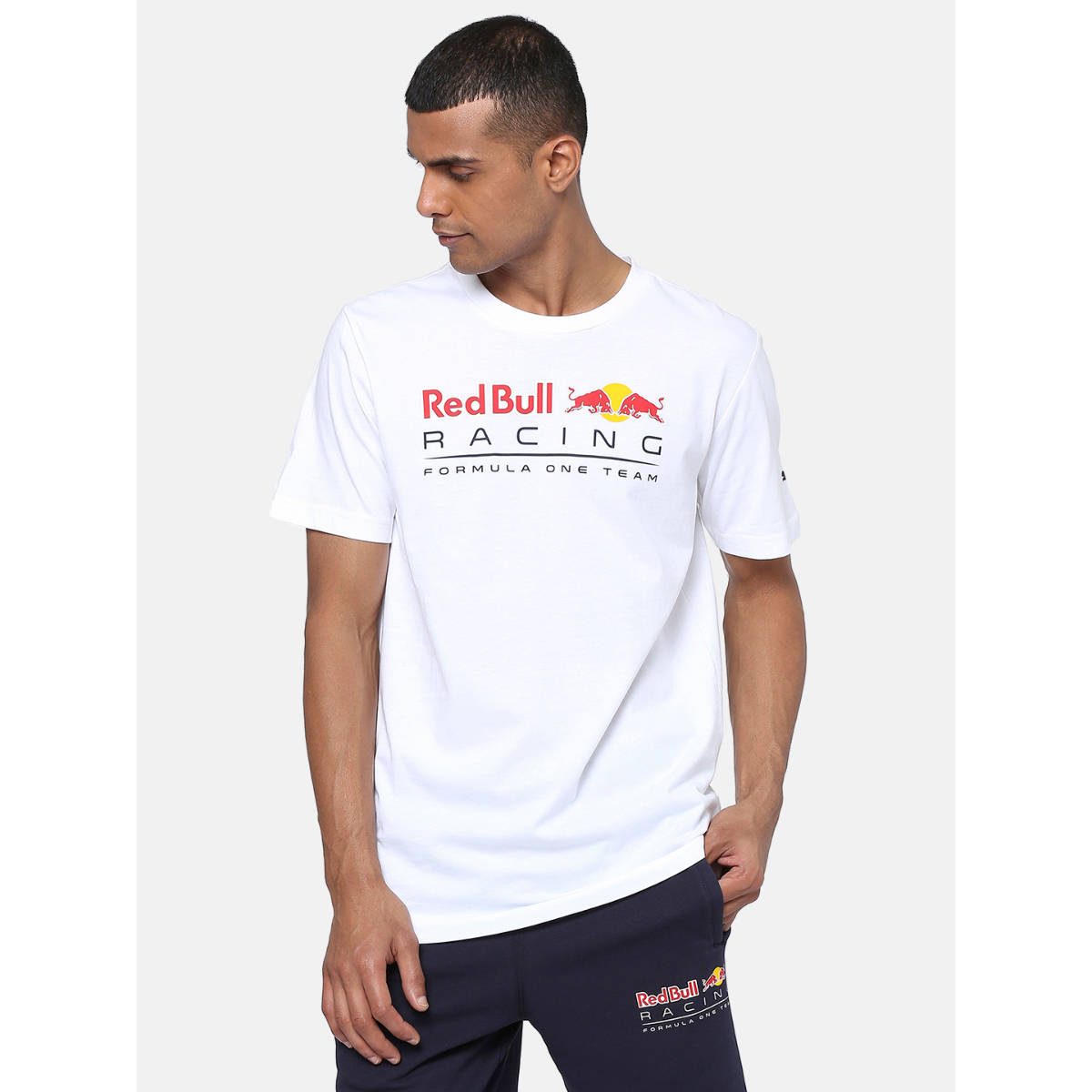 Buy Puma Red Bull Racing Motorsports Logo Mens White T-Shirt Online