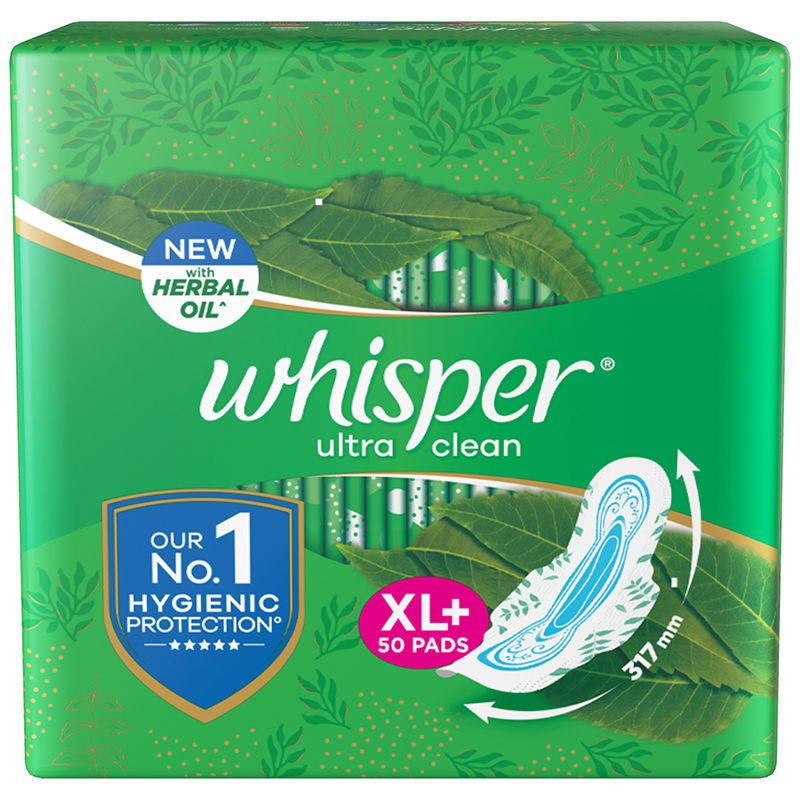 Whisper Ultra Clean Xl+ 50s Sanitary Pads for Women