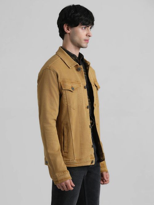 Buy Jack Jones Men Solid Brown Jacket Online