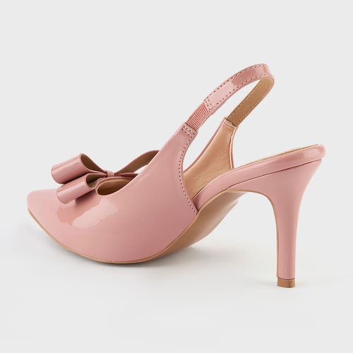 Buy RSVP by Nykaa Fashion Pink Pointed Toe Bow Front Sling Back