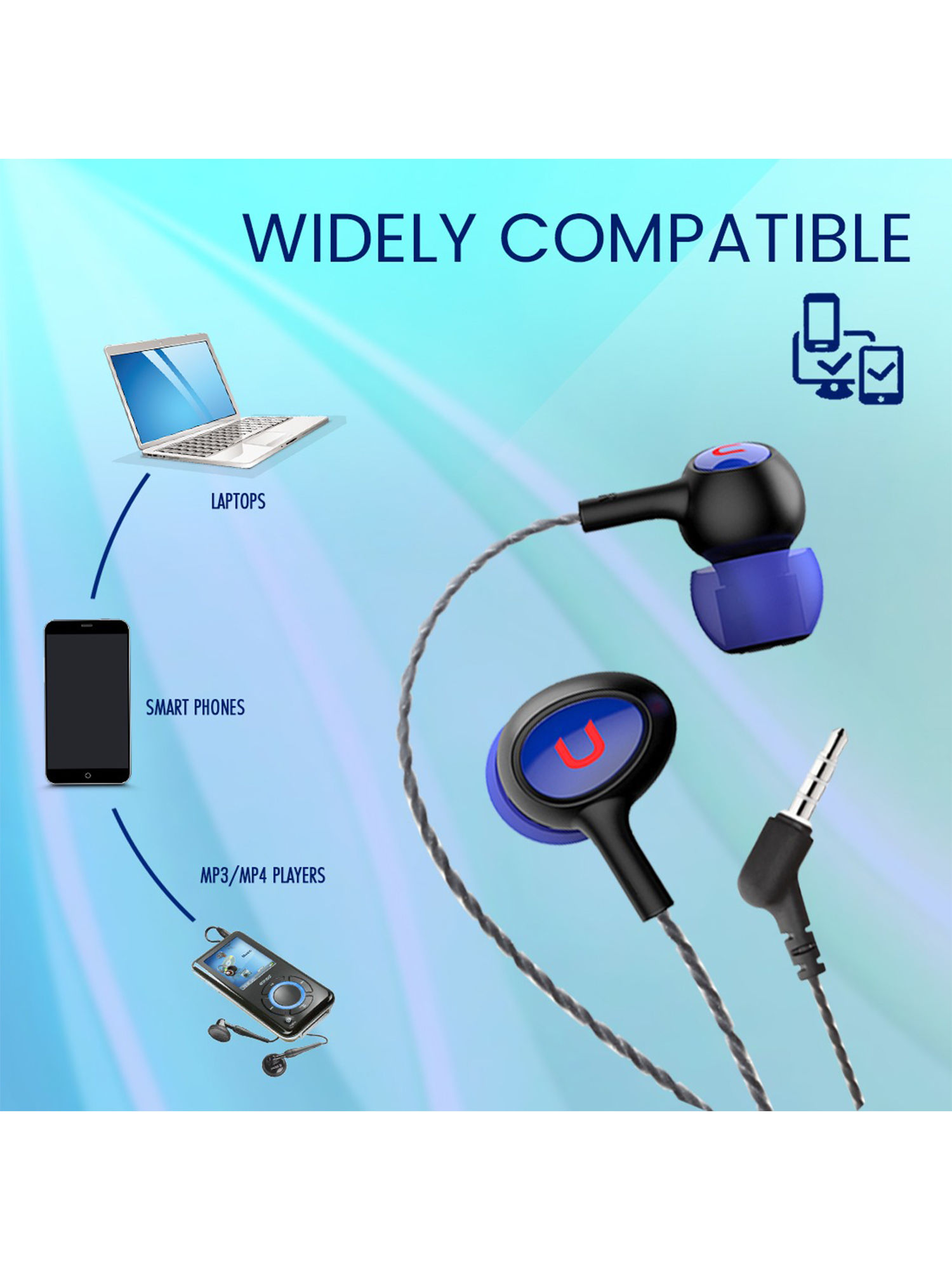 Lumiford Ultimate U20 Inear Wired Earphones With Mic, Tangle Free