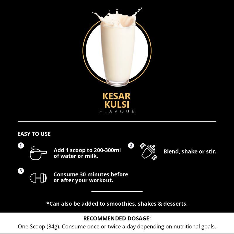 Nature's Island 100% Pure Whey Protein With Digezyme - Kesar Kulfi