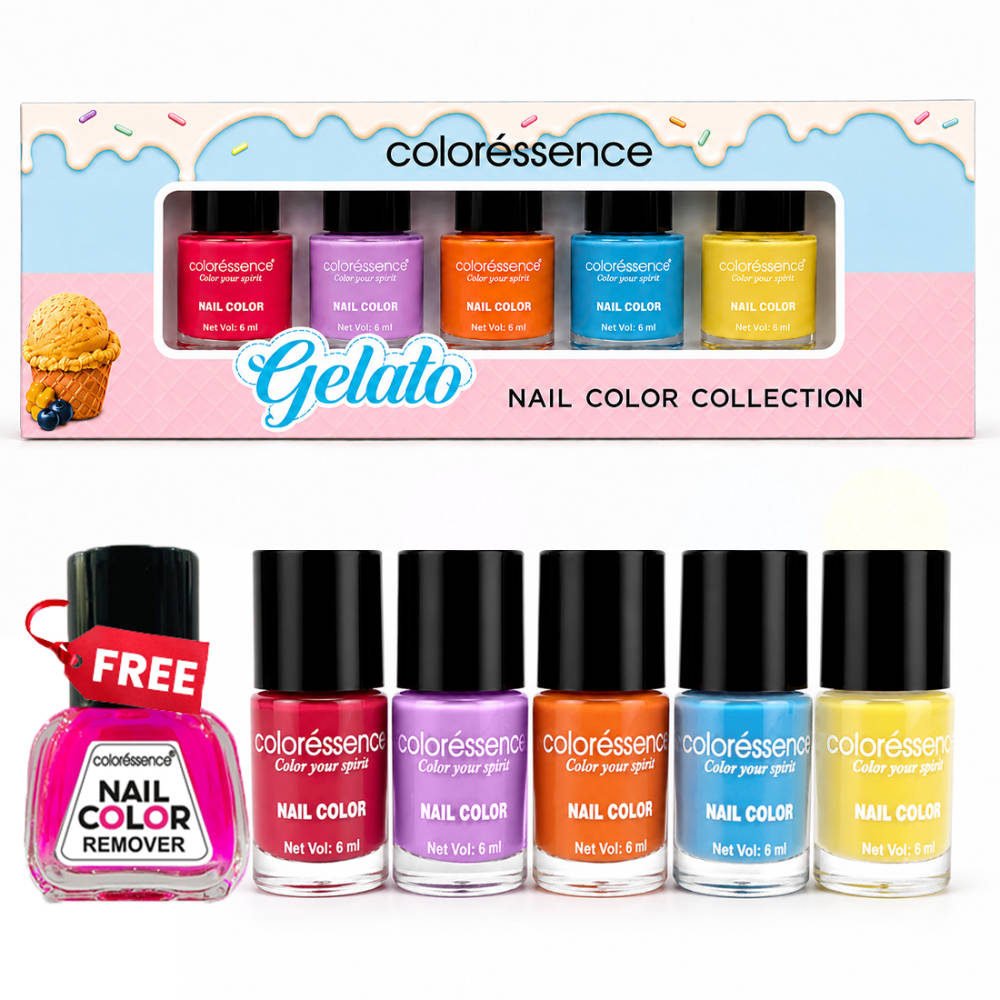 Coloressence Nail Paint Kit With Free Nail Paint Remover - Gelato