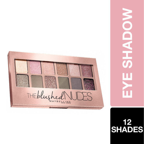 Maybelline New York The Blushed Nudes Eyeshadow Palette, 12 Highly Blendable Shades - Blush