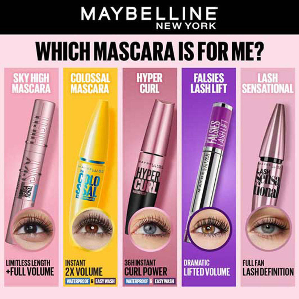 thumbnail image 2 of Maybelline The Falsies Instant Lash Lift Look Mascara – 8.6ml – Choose Ultra Black, Waterproof, Black 2 of 5