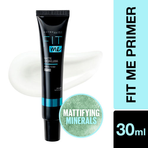 Maybelline New York Fit Me Primer, Oil free and Non Comedogenic Formula - Matte+Poreless