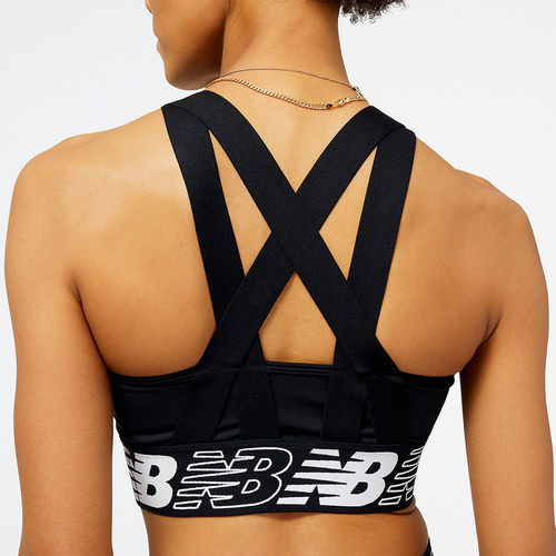 New Balance Womens Black Sports Bra (WB31175) (L)