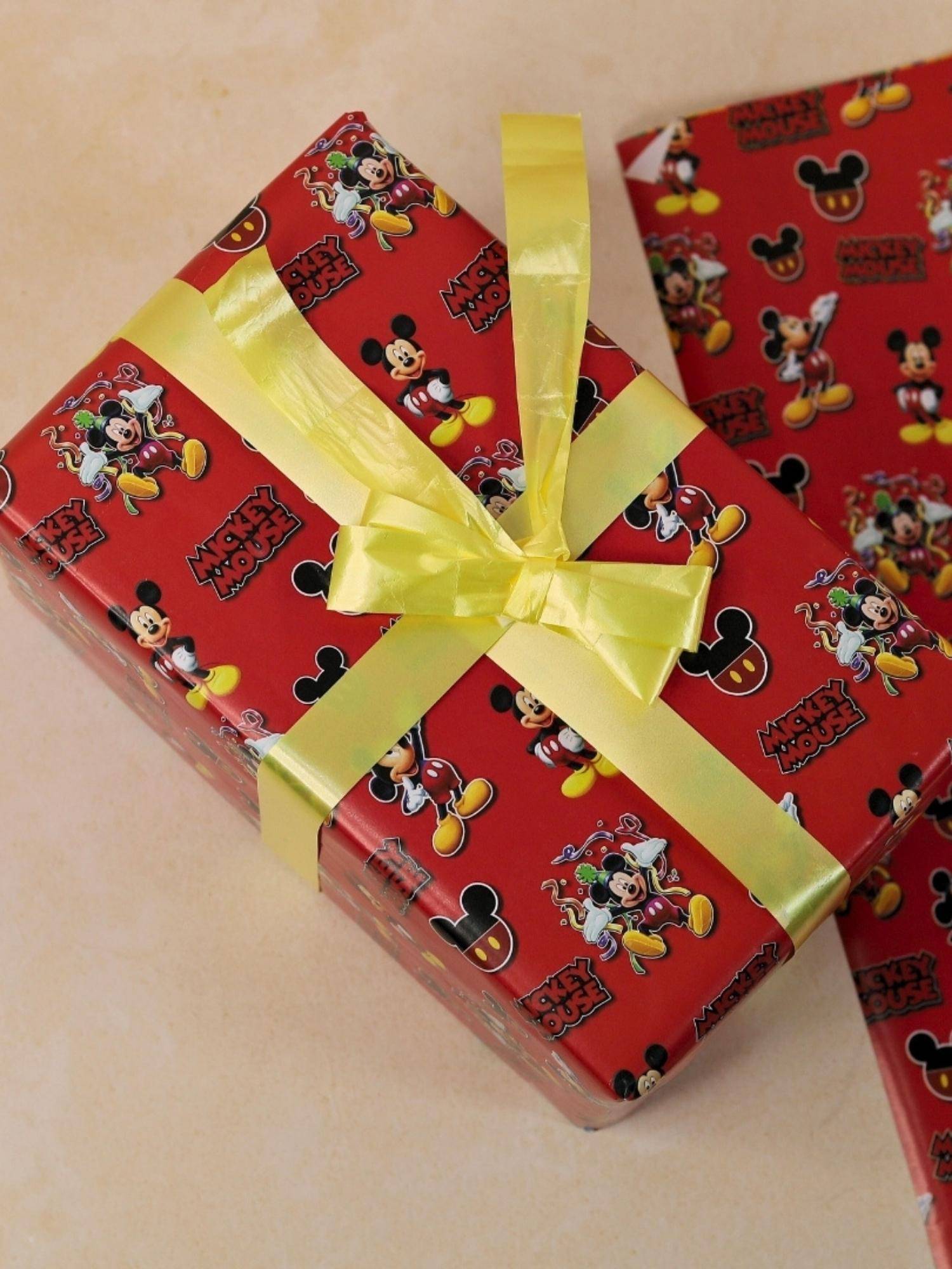 The Big Trove Mickey Mouse Gift Wrapping Paper - 5 Sheets of Classic Fun