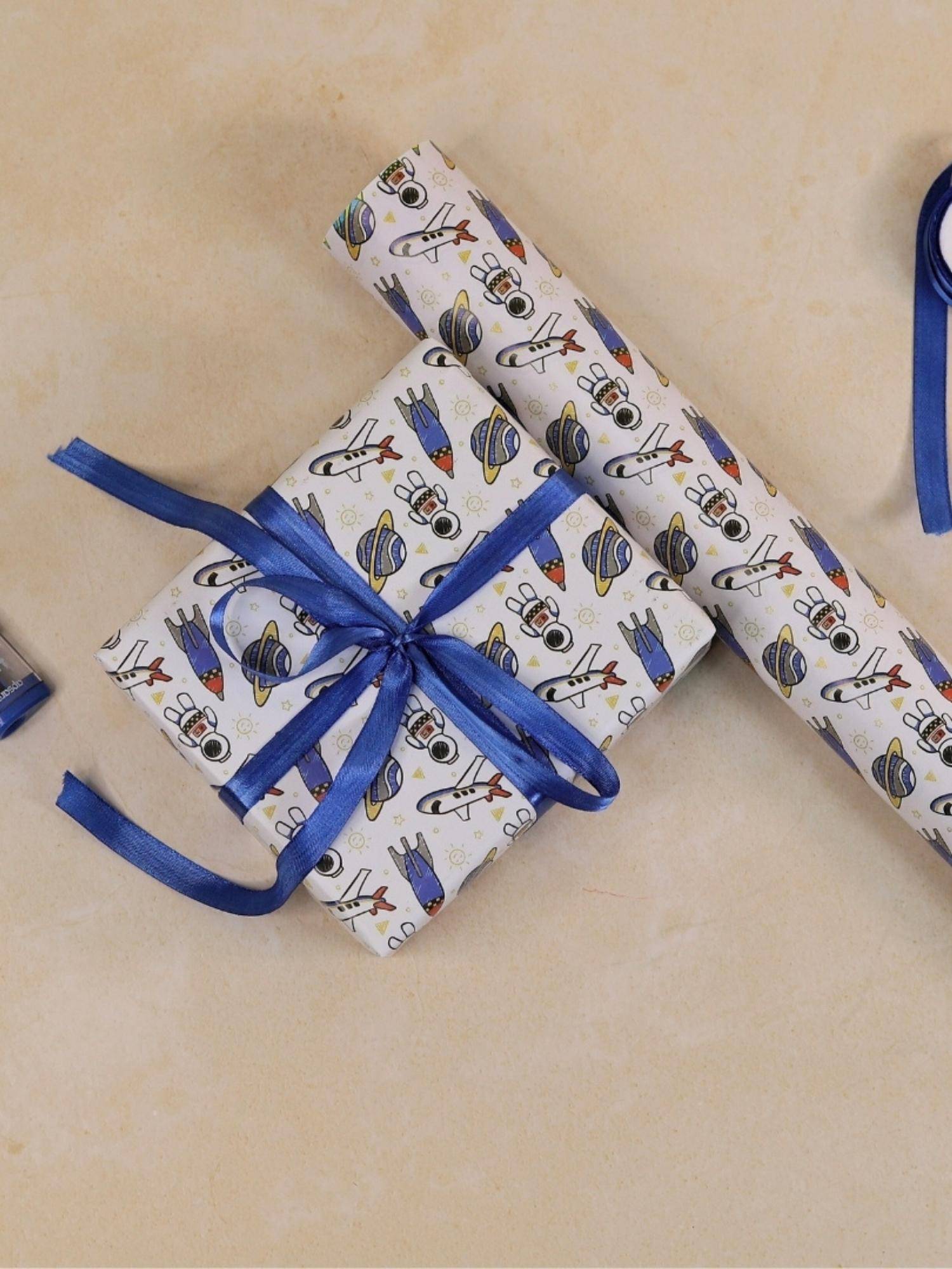 Buy The Big Trove Cosmic Gift Wrapping Paper: Space & Astronaut Designs ...