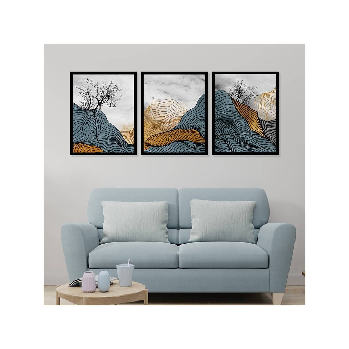 Dekorstation Landscape Scenic Wall Frame Art Painting, Multicolor Nature Wall Paintings DS56