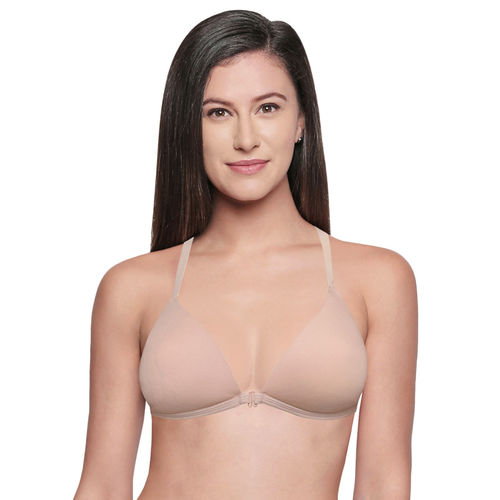 BODYCARE Low Coverage, Front Open, Seamless Padded Solid Color Bra in Pack  of 2-6571
