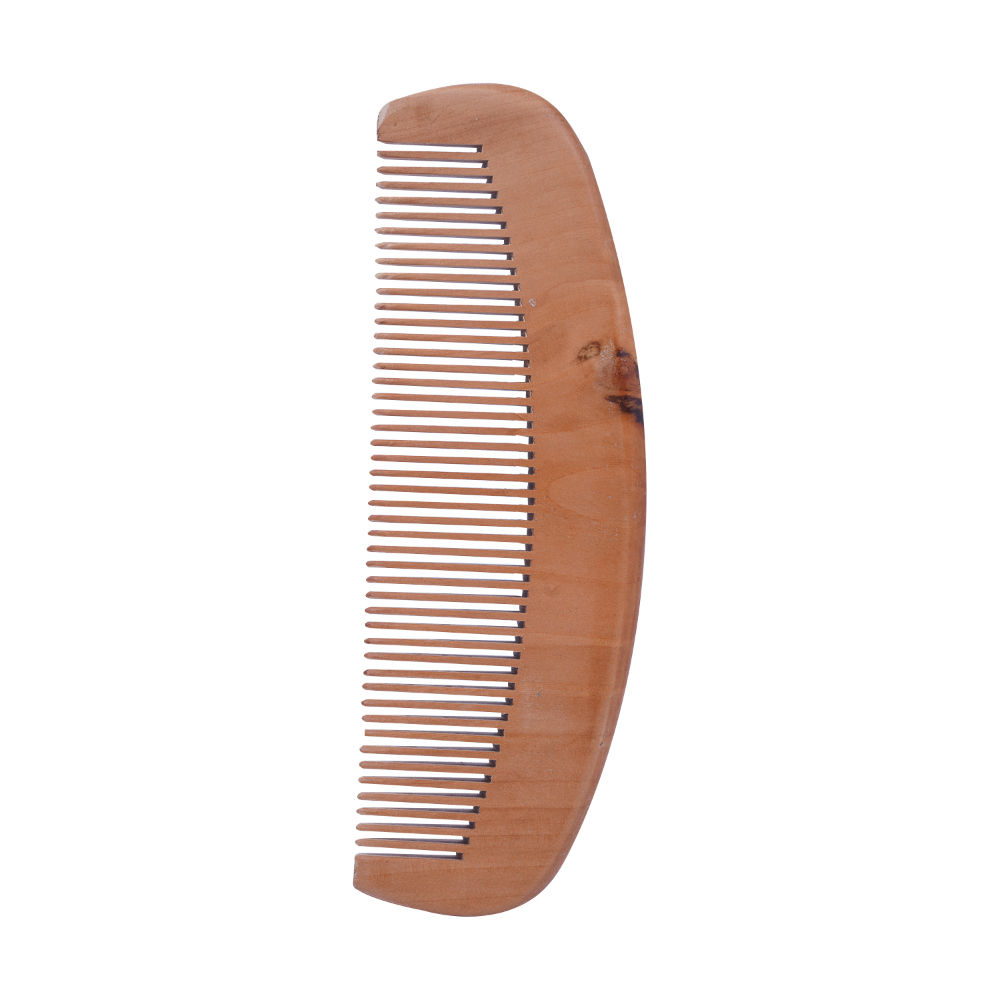 Buy Bronson Professional Wooden Fine Teeth Curve Shape Comb For Hair ...