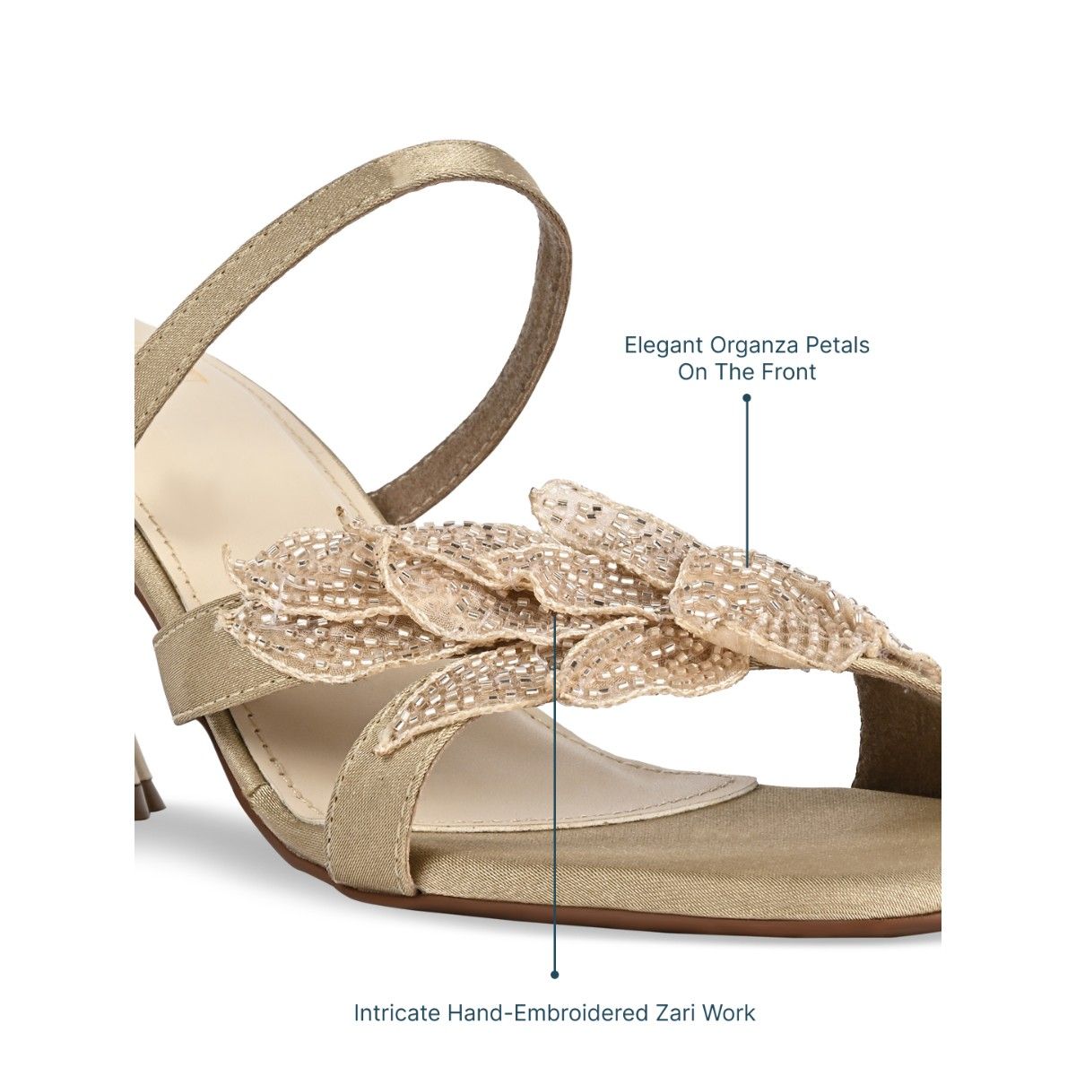 Buy THE CAI STORE Pastel Rose Gold Petal Heels Online