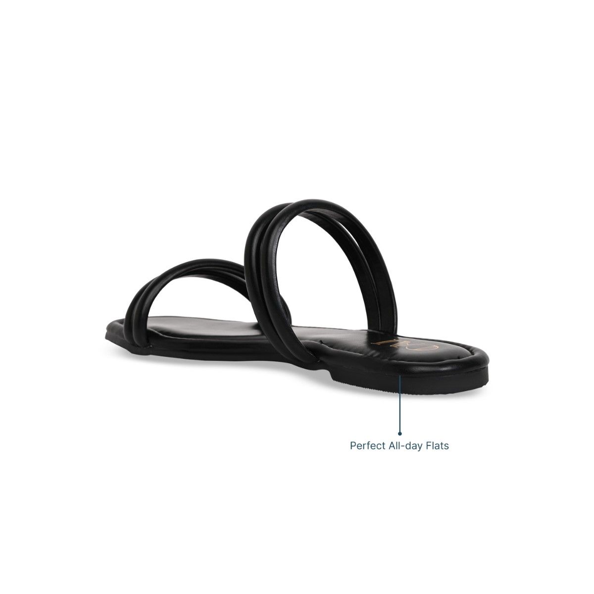 Buy THE CAI STORE Twin Strap Black Flats Online