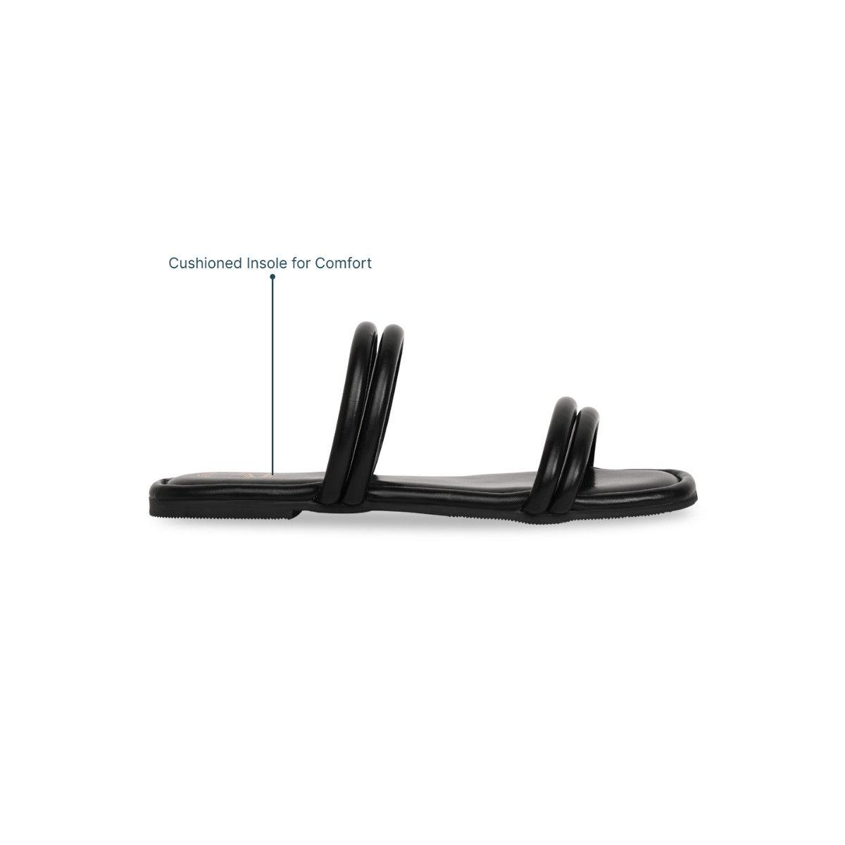 Buy THE CAI STORE Twin Strap Black Flats Online