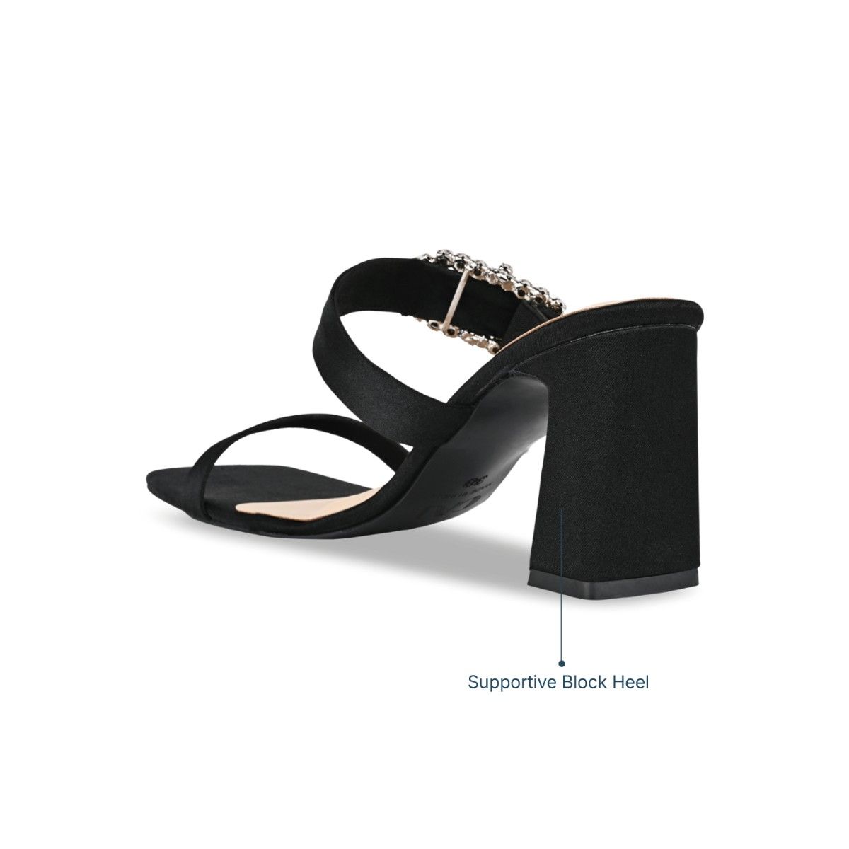 Buy THE CAI STORE Embellished Buckle Black Heels Online