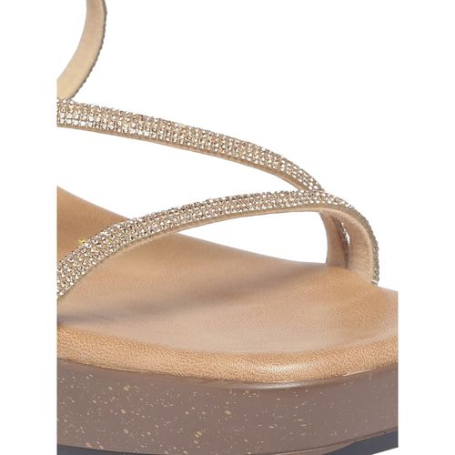 Buy Monrow Emma Antique Gold Wedge Heels Online