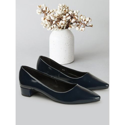 Buy Carlton London Navy Blue Solid Party Pointed Toe Women's Pumps
