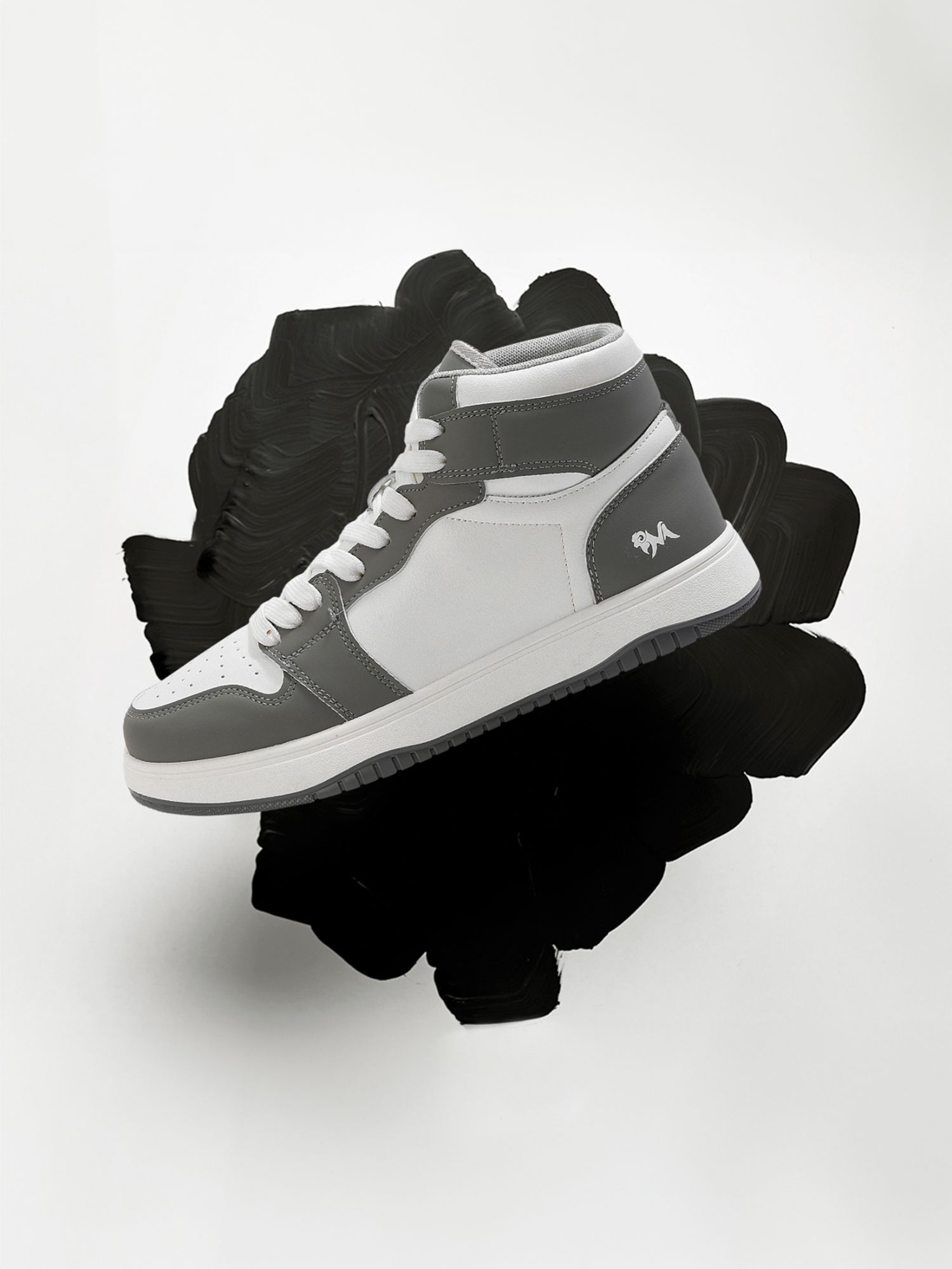 Buy Neeman's Character Mid Top Grey Sneakers Online
