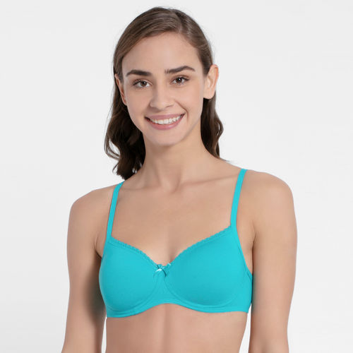 Buy Jockey Teal Non-wired Padded Bra Style Number-1723 Online