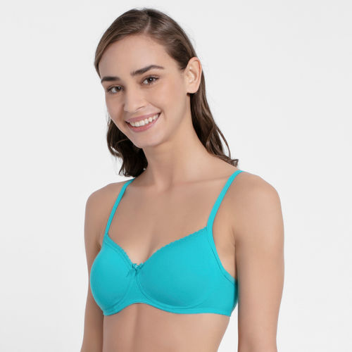 Buy Jockey Teal Non-wired Padded Bra Style Number-1723 Online