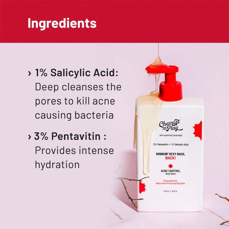 Chemist At Play 1 Salicylic Acid Acne Control Body Wash For Back And