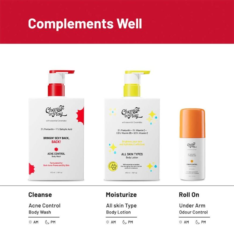 Chemist At Play 1 Salicylic Acid Acne Control Body Wash For Back And