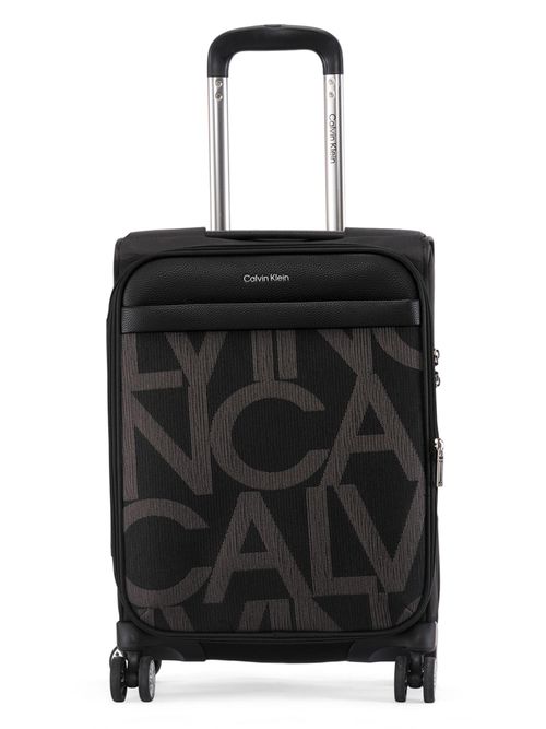 Calvin Klein Black Textured Trolley Bag (Large)