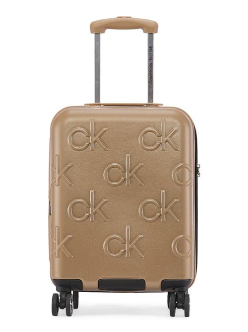 Calvin Klein Brown Textured Trolley Bag (Small)