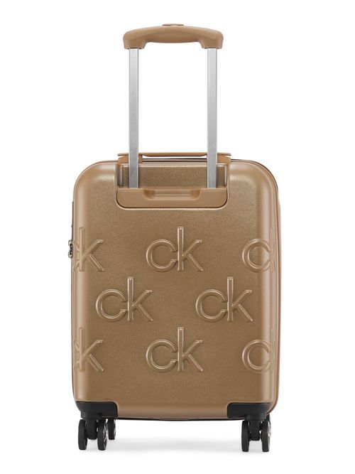 Calvin Klein Brown Textured Trolley Bag (Small)