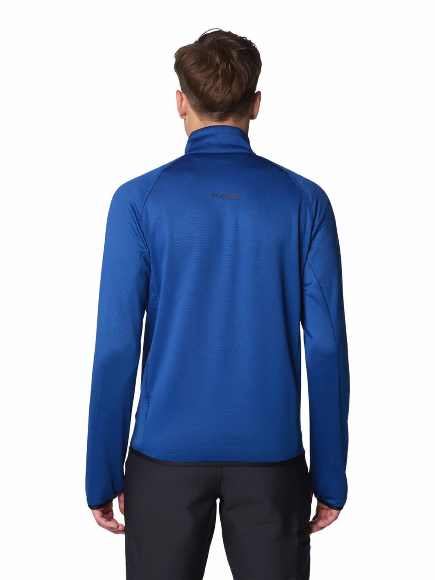 Buy Columbia Mens Blue Omni-Wick Triple Canyon Grid Fleece Full