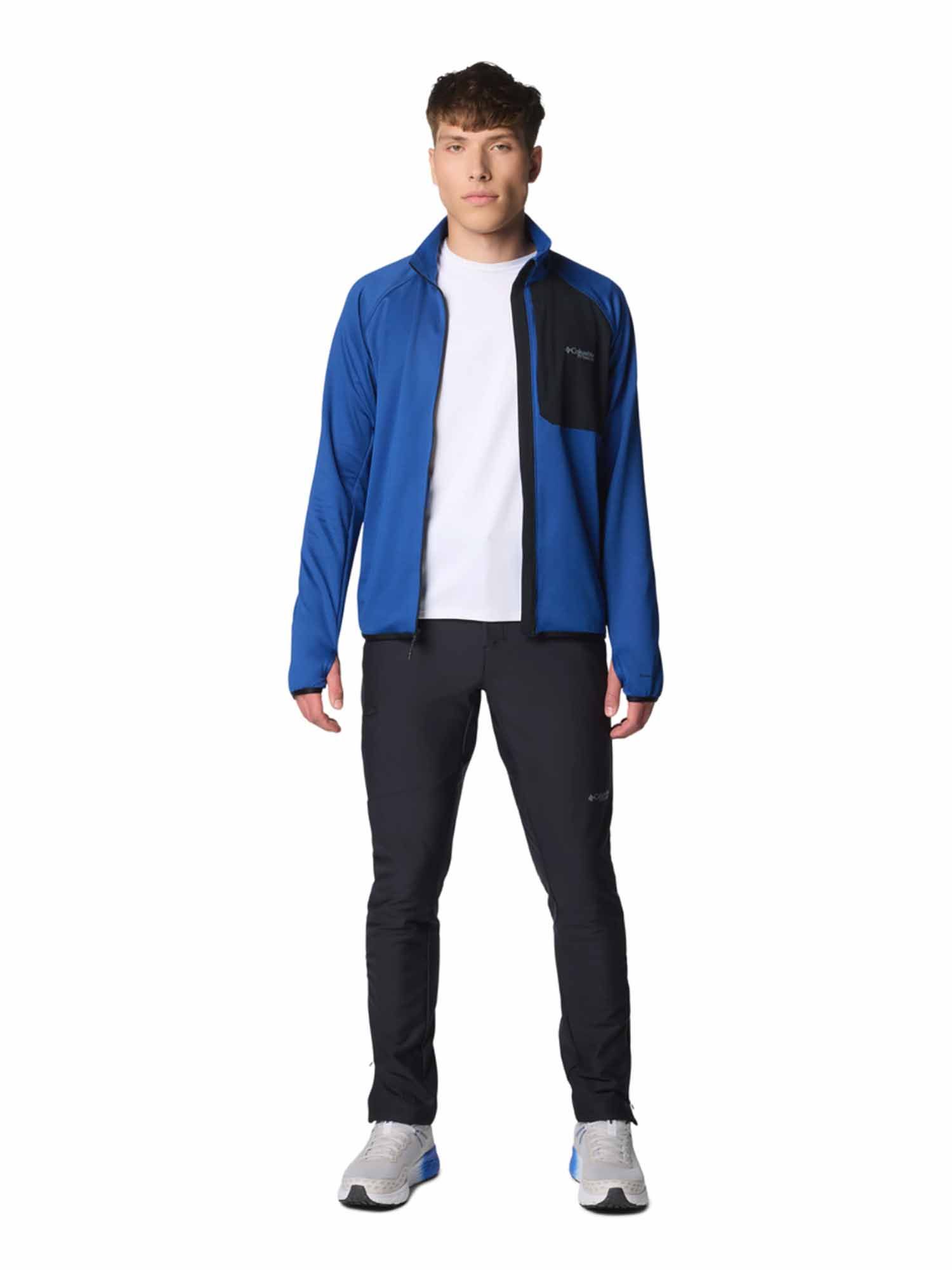 Buy Columbia Mens Blue Omni-Wick Triple Canyon Grid Fleece Full