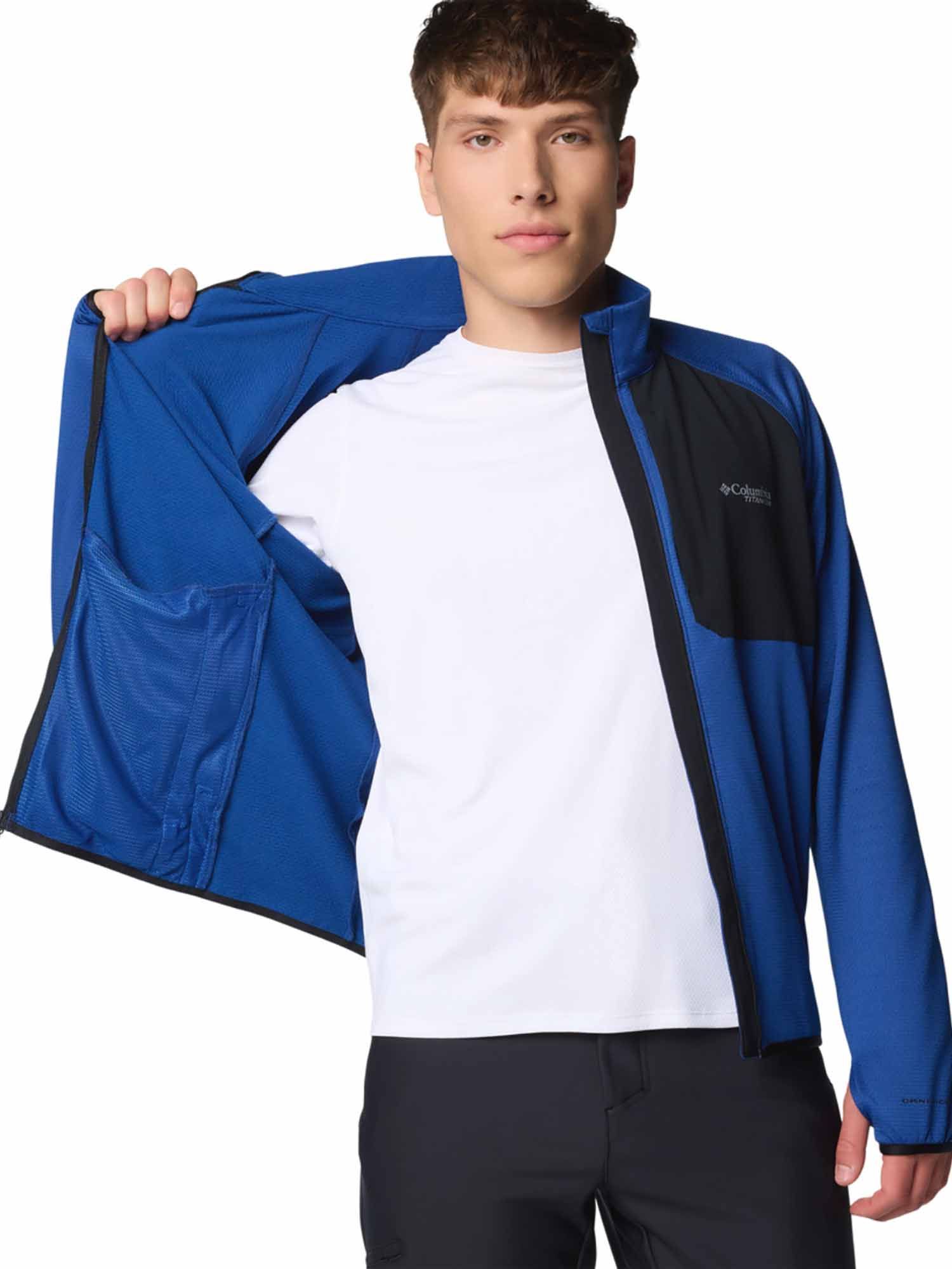 Buy Columbia Mens Blue Omni-Wick Triple Canyon Grid Fleece Full