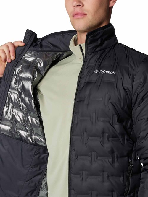 Columbia Delta Ridge Down Hooded Jacket Donsjack met capuchon heren, Steengroen, S