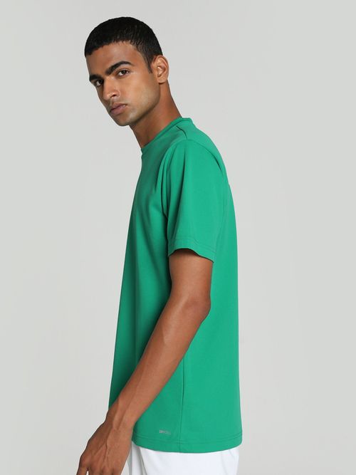 Buy Puma Team RISE Logo Mens Green T-Shirt Online