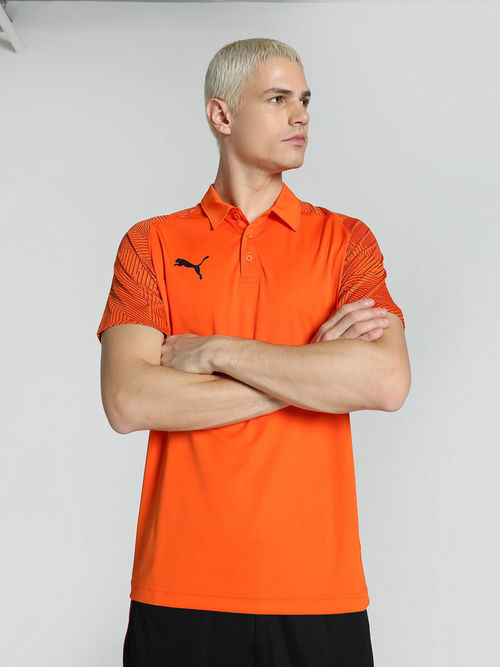 Puma Cr Teamwear Sublimation Polo Mens Orange T-Shirt
