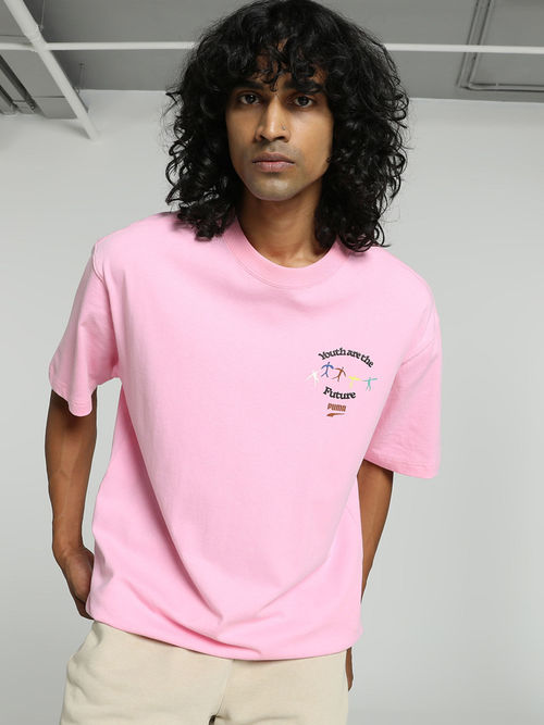 Puma Downtown Solid Mens Pink T-Shirt