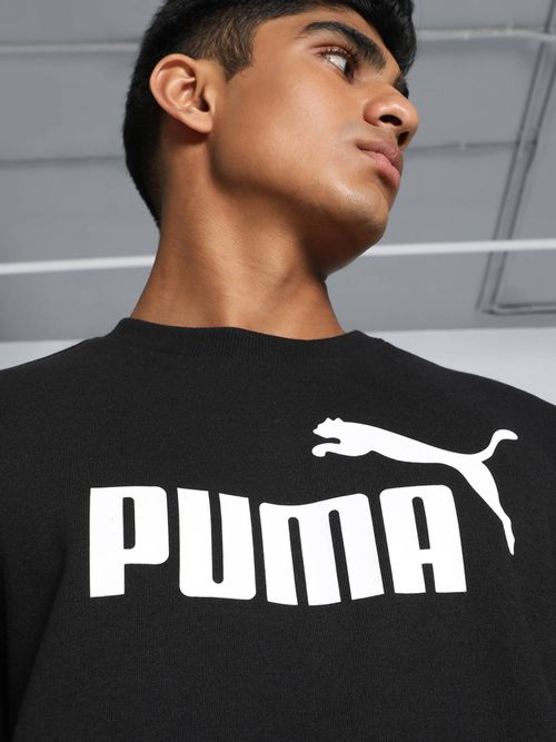 Buy Puma Essentials Big Logo Round Neck Tr Men Black Sweatshirt Online