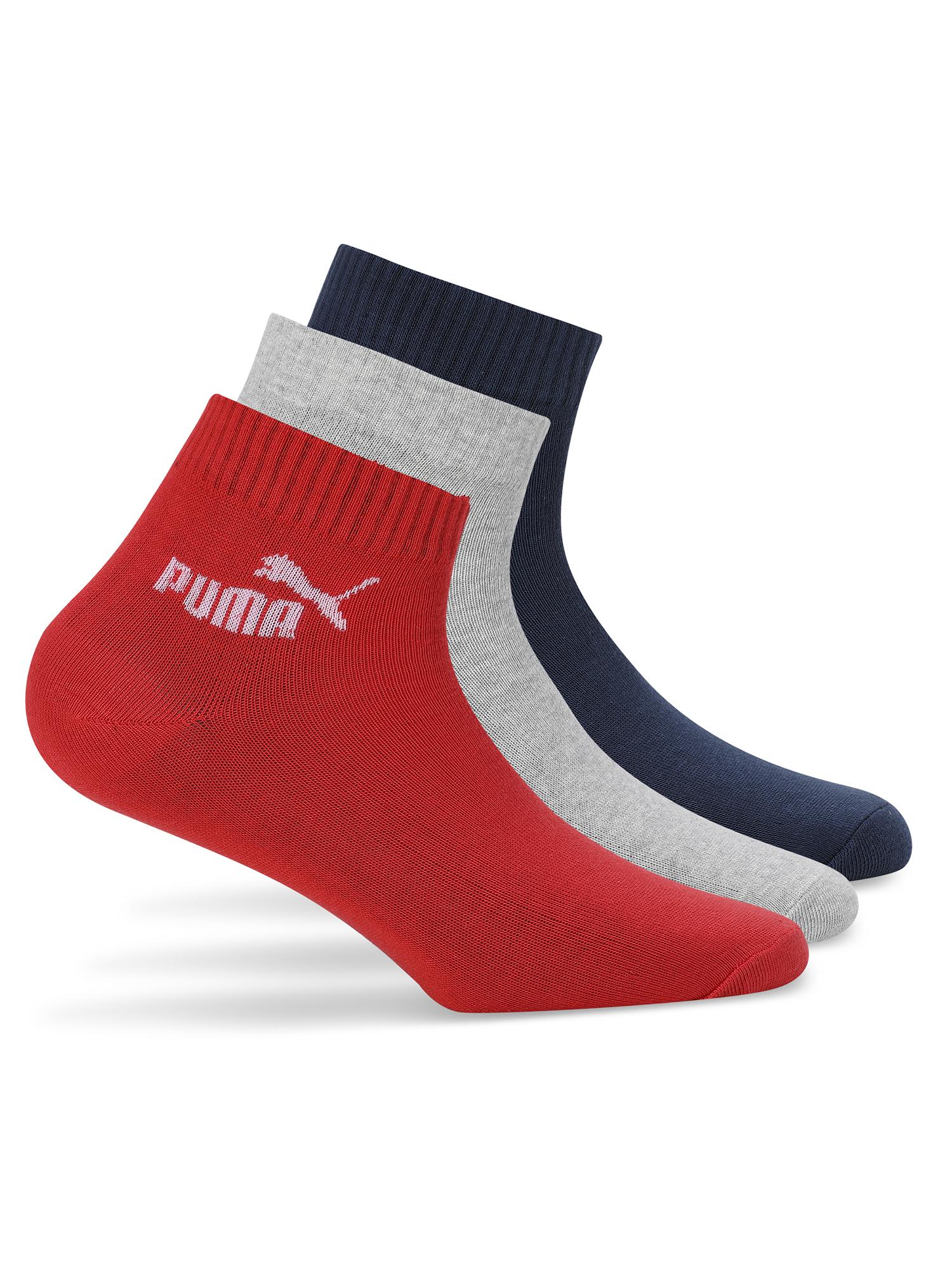 Buy Puma Unisex Multi-Color Solid Socks (Pack of 3) Online