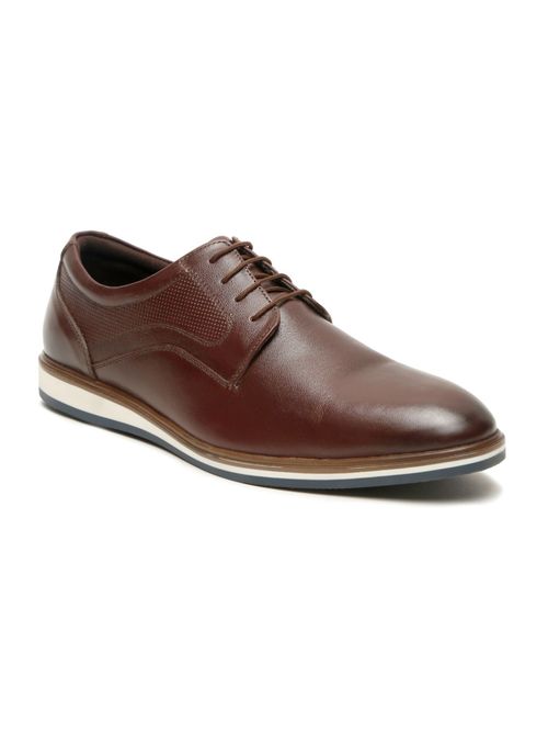 Buy Teakwood Men Brown Formal Lace-Up Leather Derbies Shoes Online